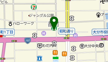 餃々大分都町店の地図画像