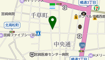 辛麺屋輪宮崎店の地図画像