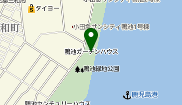 鹿児島県立鴨池緑地公園の地図画像