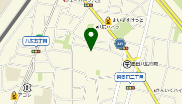 墨田区役所 八広地域プラザ吾嬬の里の地図画像