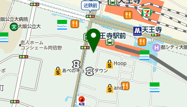 モンベルあべの店の地図画像