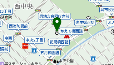 呉労働基準監督署の地図画像