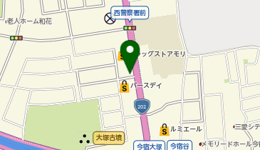 100円クリーニングコインズドラッグストアモリ今宿店の地図画像