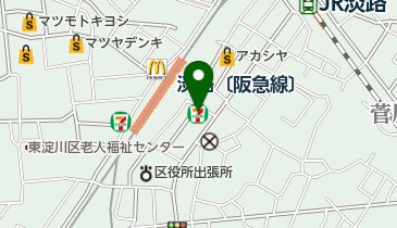 ECC外語学院淡路校の地図画像