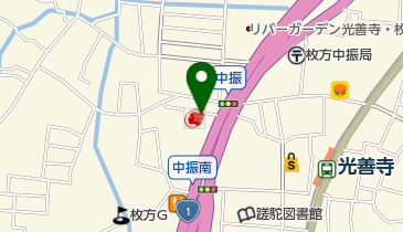 株式会社西日本宇佐美1号外環枚方中振給油所の地図画像