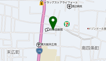 東大阪市 四条市民プラザ・貸館の地図画像