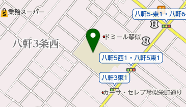 札幌市役所 子ども未来局 子ども育成部 八軒小ミニ児童会館の地図画像