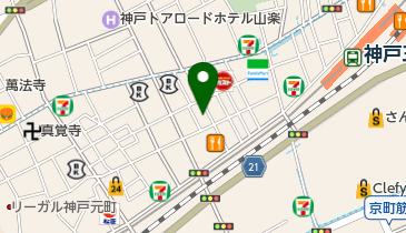 六甲ビールダイナーの地図画像