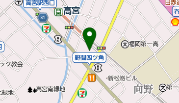 ハニー珈琲高宮店の地図画像