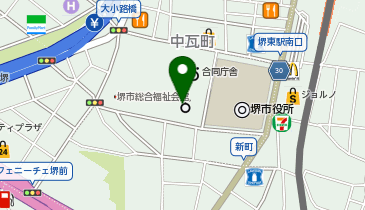 大阪家庭裁判所堺支部 相続放棄、子の氏の変更など,家事受付係-家事手続の地図画像