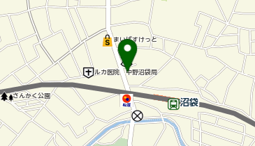 ポニークリーニング沼袋店の地図画像