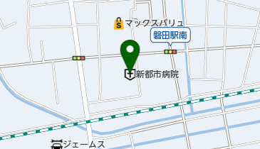 新都市病院予防健診センターの地図画像
