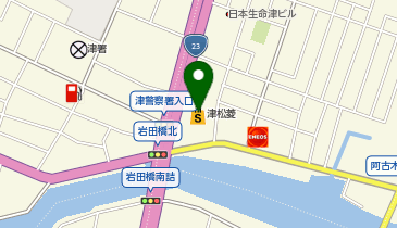 メガネの和光津松菱店の地図画像