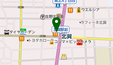 フリーズメーカー北巽店の地図画像