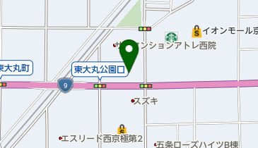 ダイワペット京都店小動物コーナーの地図画像
