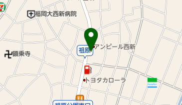 ユーポス西新店の地図画像