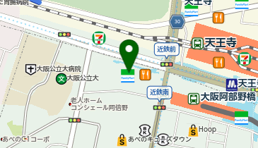 イーオン天王寺校の地図画像