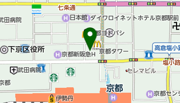 株式会社七條甘春堂京都タワー店の地図画像