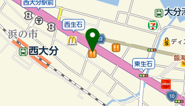 とんかつ浜勝西大分店 宅配の地図画像