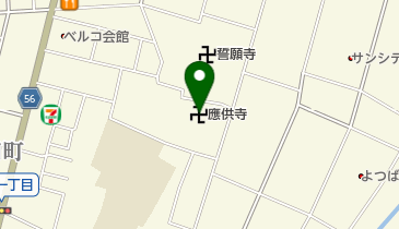 宗教法人應供寺の地図画像