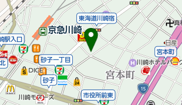 京急川崎はりきゅう整骨院の地図画像