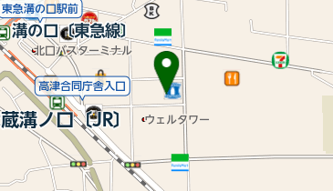 神奈川県出先機関 かながわ労働センター川崎支所の地図画像