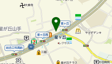 KOKOKARAHAIR星ヶ丘の地図画像