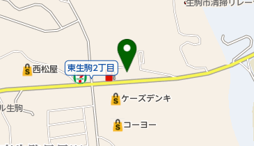 チャンピオンニシカワ東生駒店の地図画像