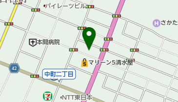 酒田市役所 医療・健康・福祉施設 中町にぎわい健康プラザの地図画像