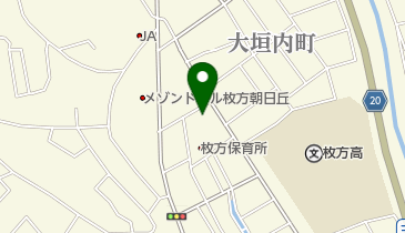 枚方市役所 土木部 中部別館・みち・みどり室 道路河川補修担当の地図画像