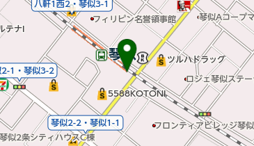 アローズソワン琴似店の地図画像