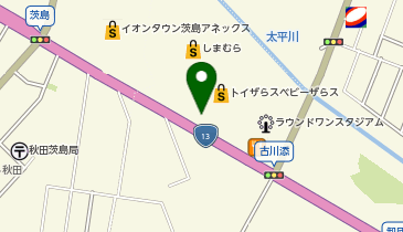 秋田ドームの地図画像