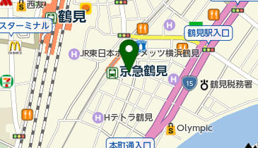 スカイラッシュ鶴見店の地図画像