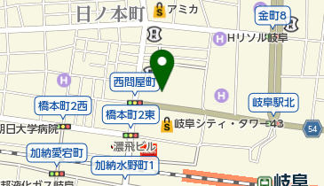 JTB中部岐阜支店 団体旅行の地図画像