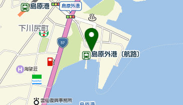 島原市役所 観光案内所 島原港の地図画像