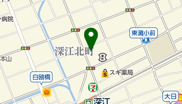 愛菜 深江店の地図画像