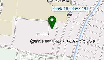 札幌市役所 スポーツ局 施設 平岸庭球場の地図画像