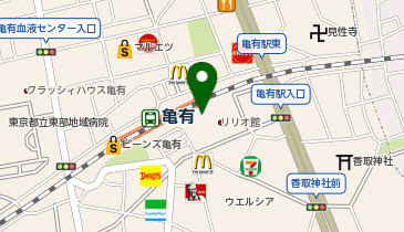 葛飾区 亀有地区センターの地図画像