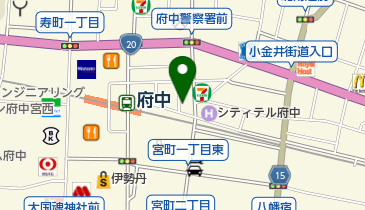 武蔵野うどんの地図画像