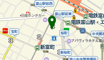 大学コンソーシアム富山事務局の地図画像