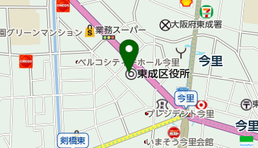 今里ピース保育園の地図画像