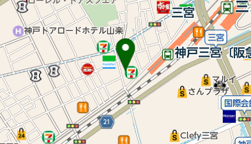 麻雀ZOO三宮店の地図画像