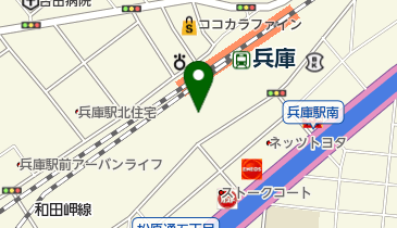 愛菜兵庫店の地図画像