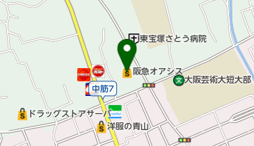 阪急オアシス 宝塚中筋店の地図画像