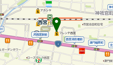 うまいもん食材市場フレンテ西宮店・八百屋の地図画像