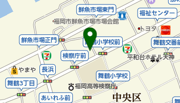 福岡中央労働基準監督署 監督・方面の地図画像