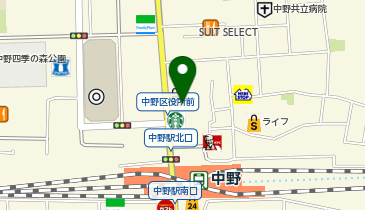 シューズパレッタ中野店の地図画像