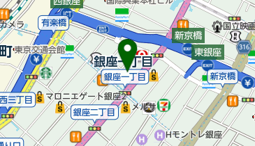 GINZATANAKA 銀座本店の地図画像