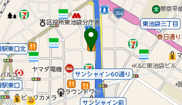 アゾンレーベルショップ池袋の地図画像