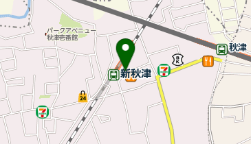 茂蔵新秋津店の地図画像